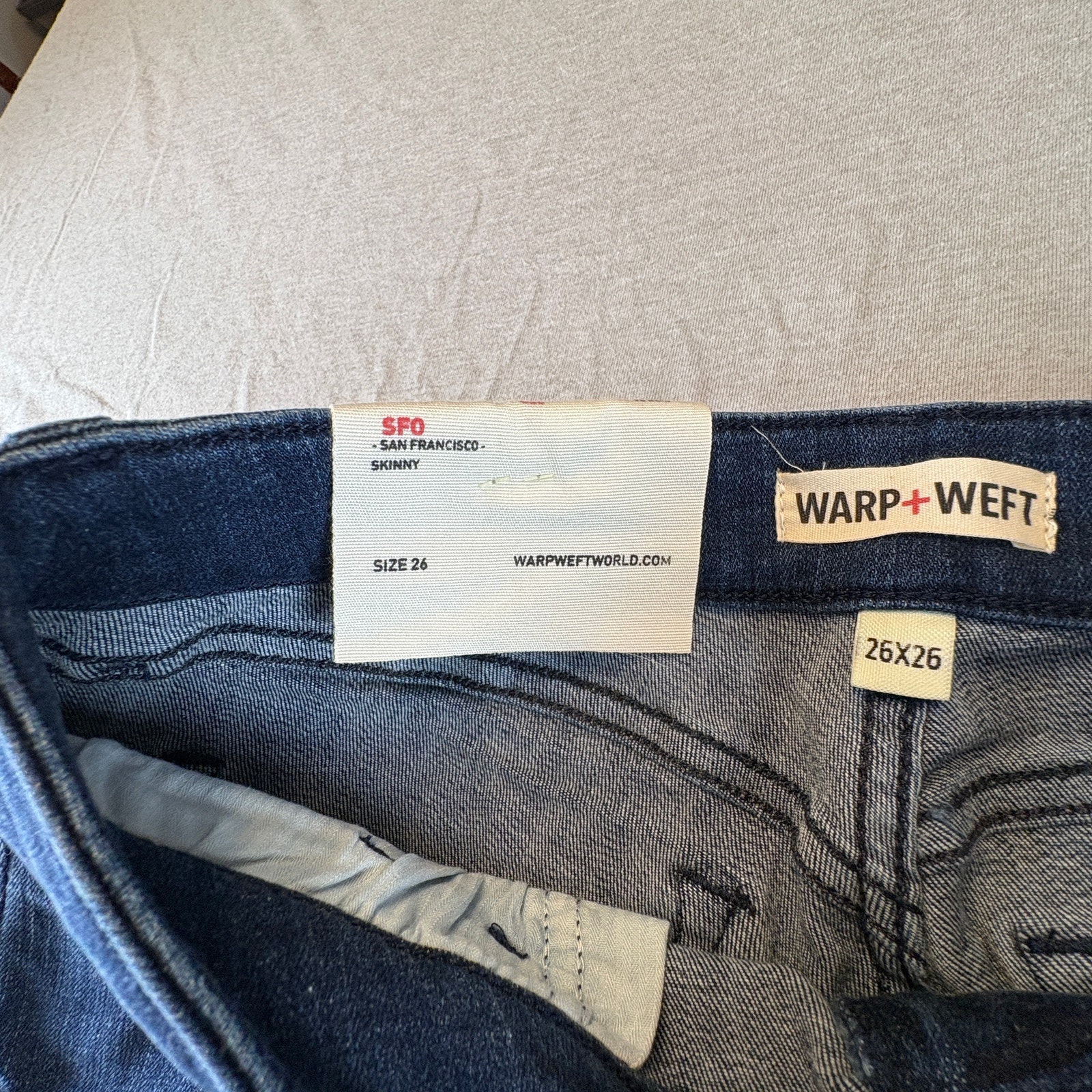 New Warp + Weft Luxsculpt Jeans 26 San Francisco Skinny Raw Hem — image 7 of 8